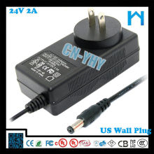 24V 2A настенный адаптер 48 Вт UL только для внутреннего использования